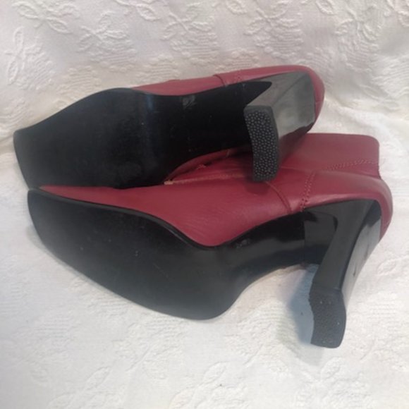 Burgundy Ankel Boots by Navida O Nadia - Picture 4 of 8